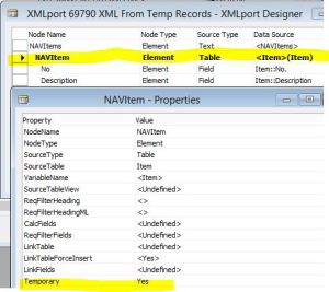 Temporary Property on XMLPort